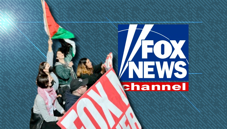 Pro-Palestine Activists Hold Protest inside Fox Headquarters